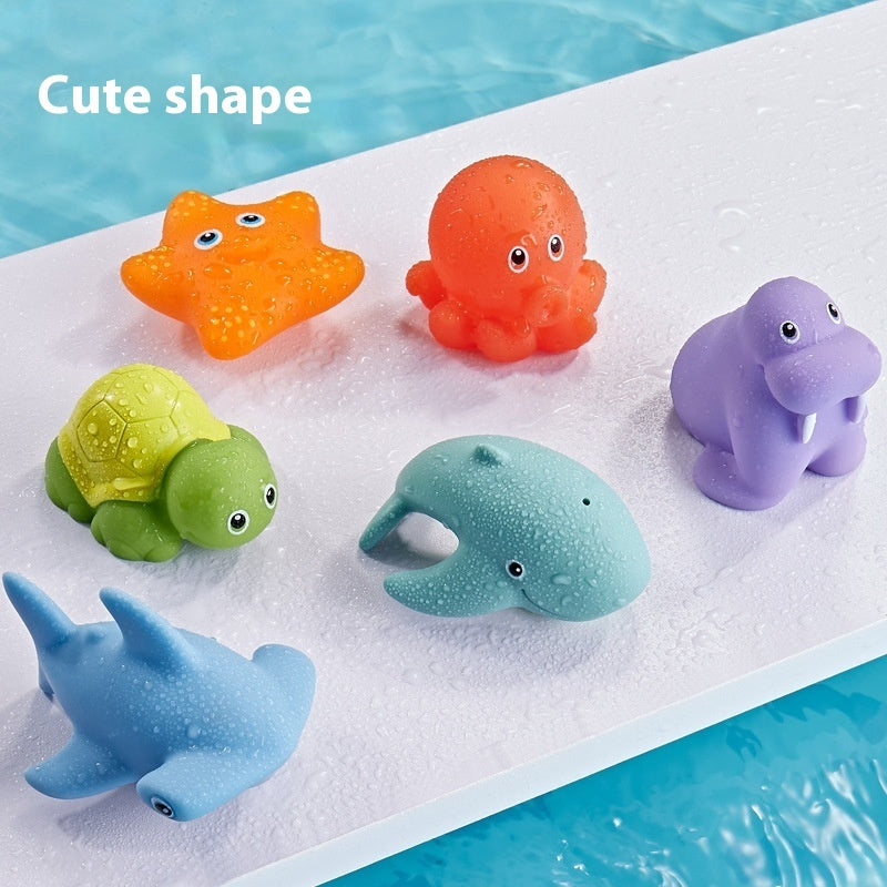 Baby Bath Toys Turtle Sprinkler Net Fish Catching Shark