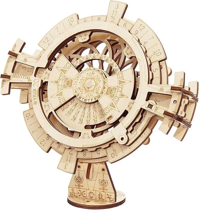 ROBOTIME 3D Puzzles Perpetual Calendar Wooden Model Kits Brain Teasers Sets LK201
