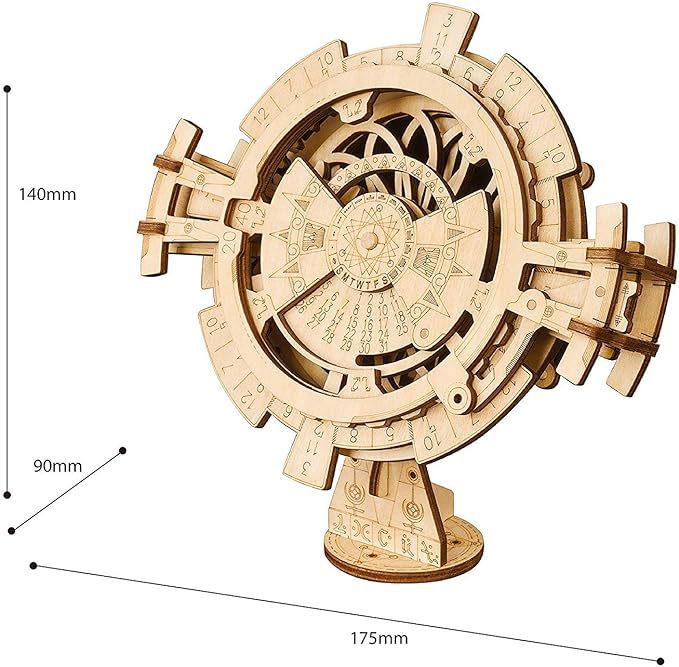 ROBOTIME 3D Puzzles Perpetual Calendar Wooden Model Kits Brain Teasers Sets LK201