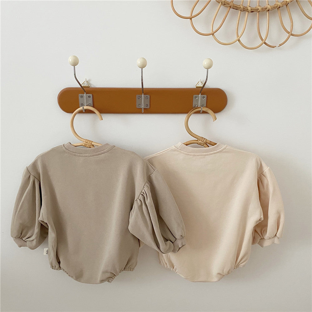 Baby cute poached egg one-piece suit