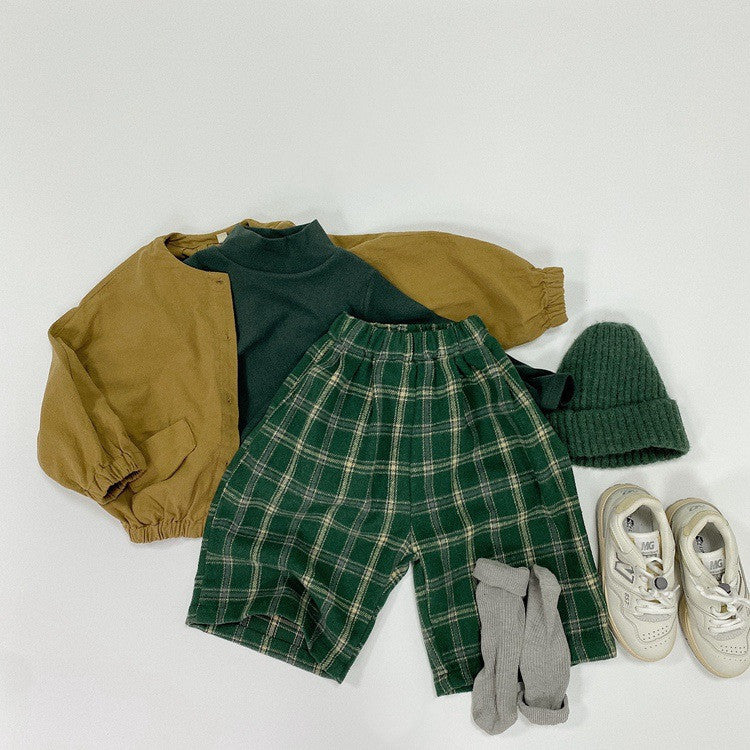 Fashion Personality Children's Plaid Stylish Pants