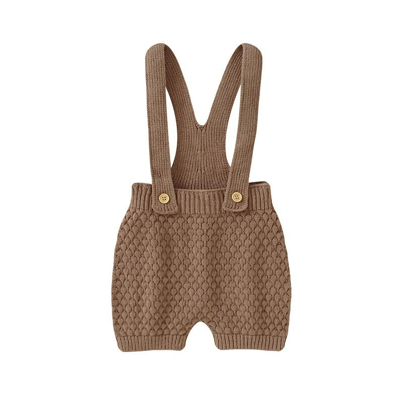 New Integrated Infant Solid Color Suspenders
