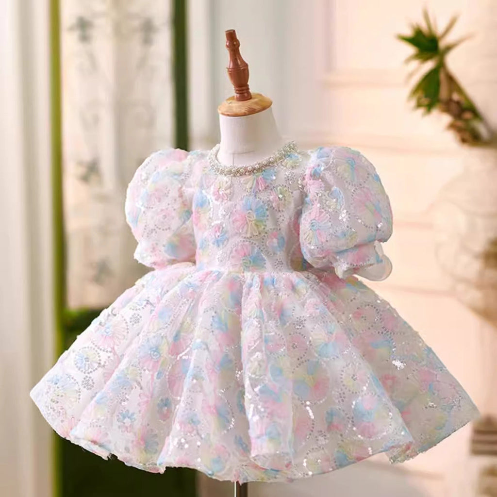 Princess Dress Light Luxury Minority High-end Flower Birthday Host Pettiskirt