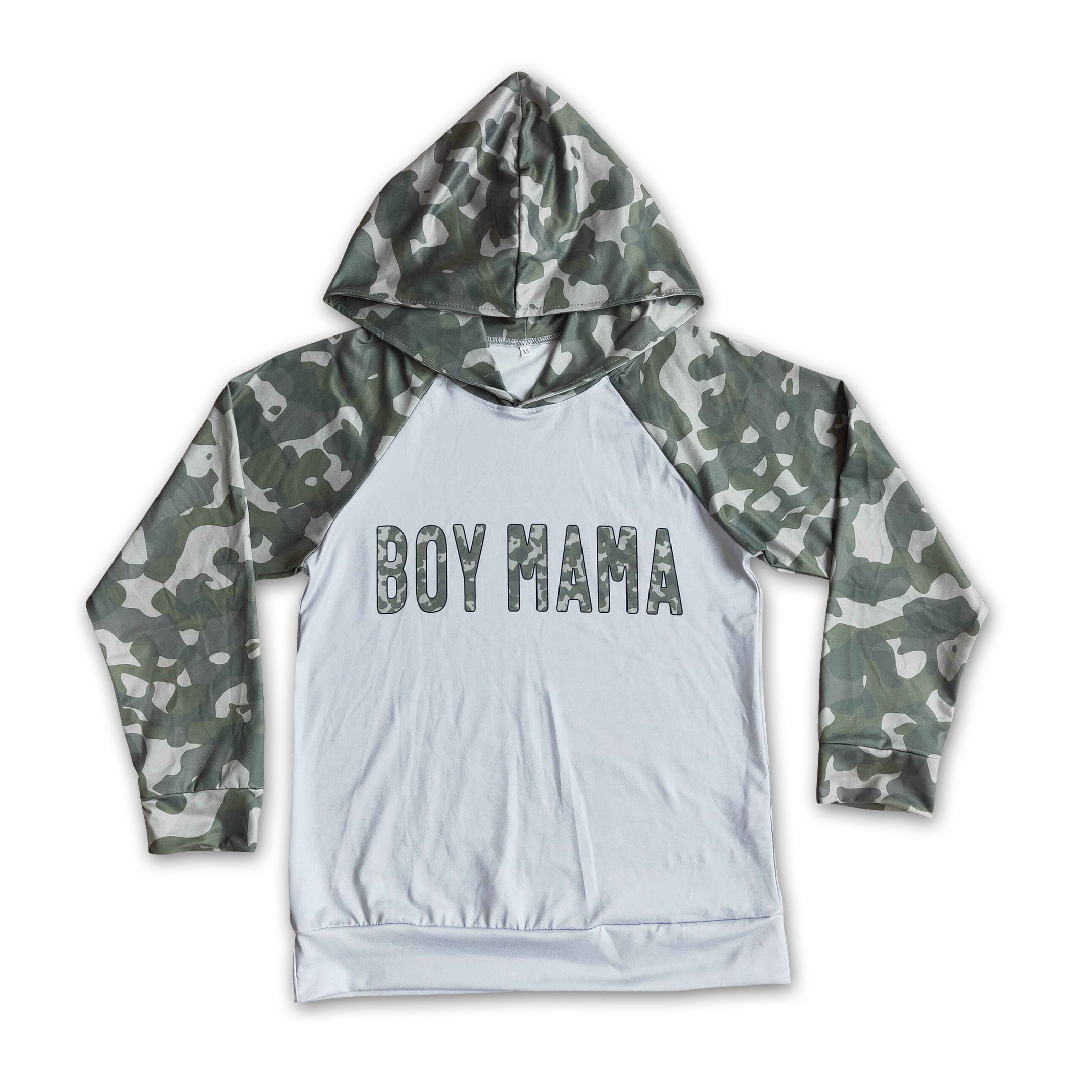 Boy mama camo long sleeve adult shirt
