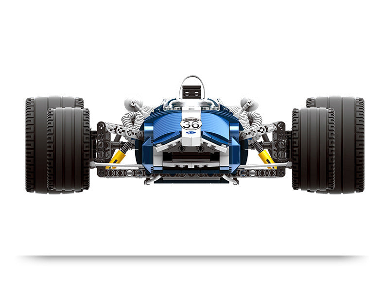 Creative Technology Blue Racing Car Assembling Building Blocks Toy