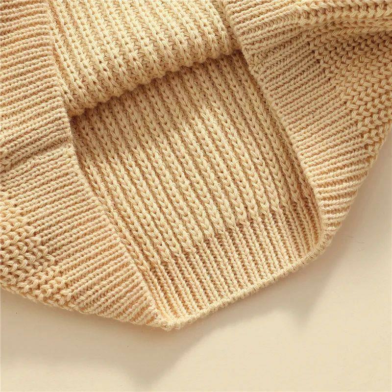 Girls' Solid Color Crew Neck Casual Sweater