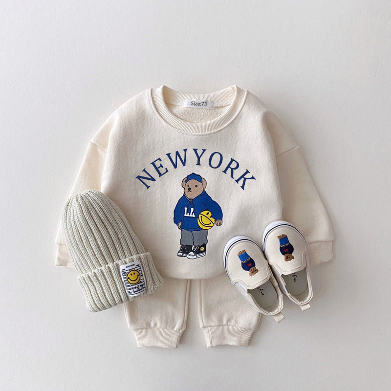 Cartoon Casual Loose Sports Suit