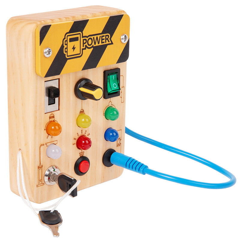 Children's Wooden LED Busy Board Creative Toys
