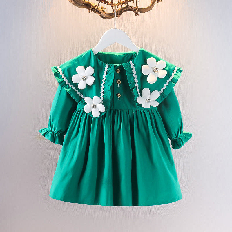 Spring And Autumn Long Sleeve Skirt Children's Clothing