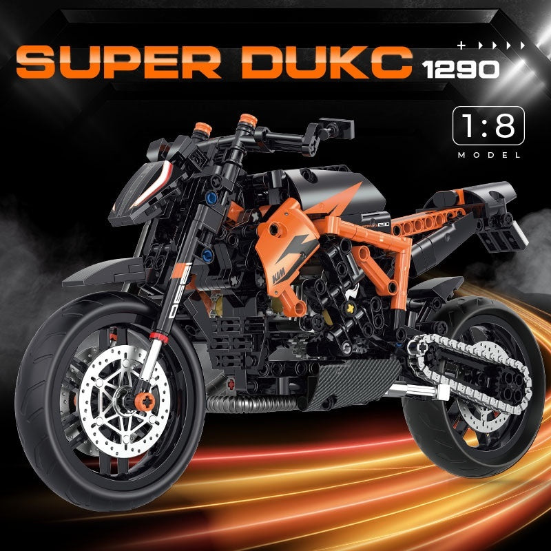 Building Blocks Motorcycle Toy Model Table Ornaments