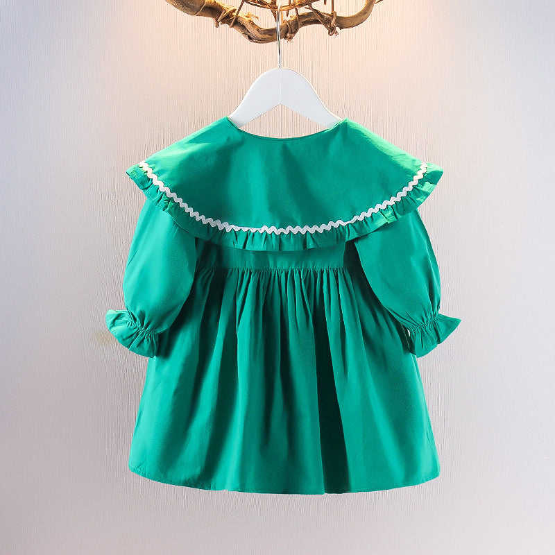Spring And Autumn Long Sleeve Skirt Children's Clothing