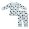 Blue stripe tractor kids boy farm pajamas