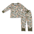 Long sleeves green orange camo baby kids pajamas