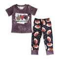 Peace love football kids boy clothing set