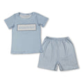 Short sleeves mama's boy top stripe shorts kids outfits