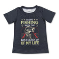 I love fishing short sleeves boy shirt