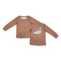 Brown long sleeves camo duck kids boys hunting shirt