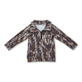 Long sleeves camo pocket boys zip pullover