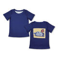Short sleeves navy duck kids boys hunting shirt