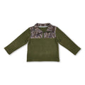 Camo long sleeves kids boys winter zipper pullover