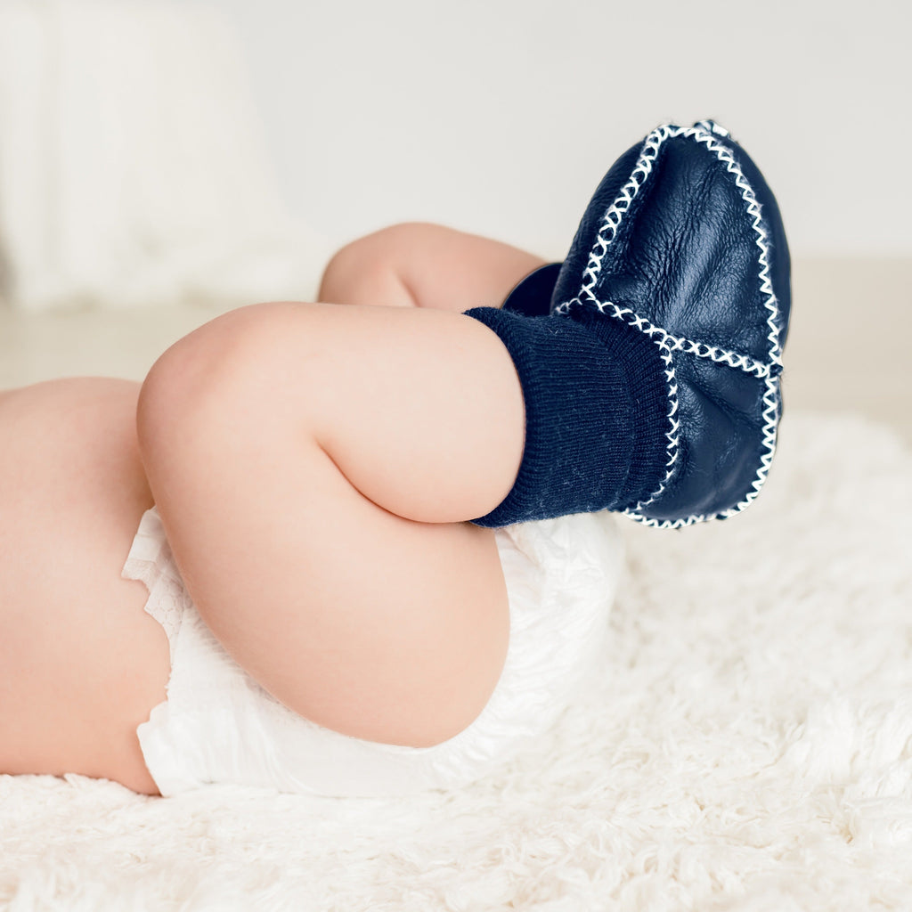 cozy booties | navy