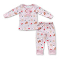 Pink cookie santa milk girls Christmas pajamas