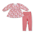 Gingerbread tunic stripe leggings baby girls Christmas clothing