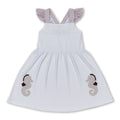 Stripe flutter sleeves seahorse baby girls summer dress