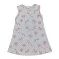 Sleeveless pink bow baby girls summer dresses