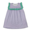 Sleeveless ruffle stripe baby girls summer dresses