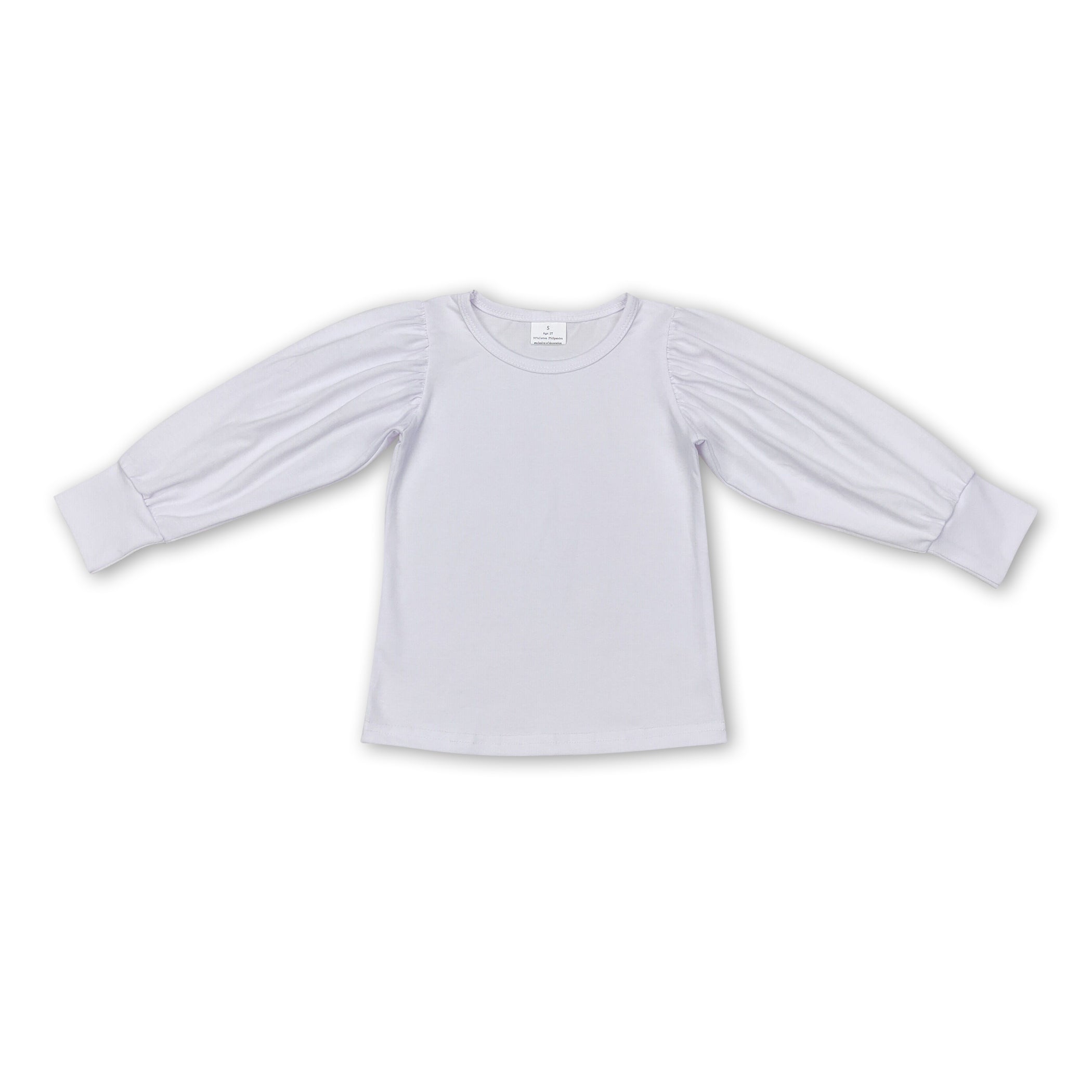 White long sleeves top kids girls shirt
