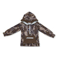 Long sleeves olive camo ruffle baby girls hoodie
