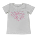 Short sleeves mama's bestie heart kids girls valentine's shirt