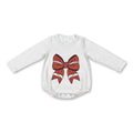 Long sleeves football bow baby kids romper