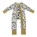 Long sleeves bow ruffle football baby girls team zipper romper