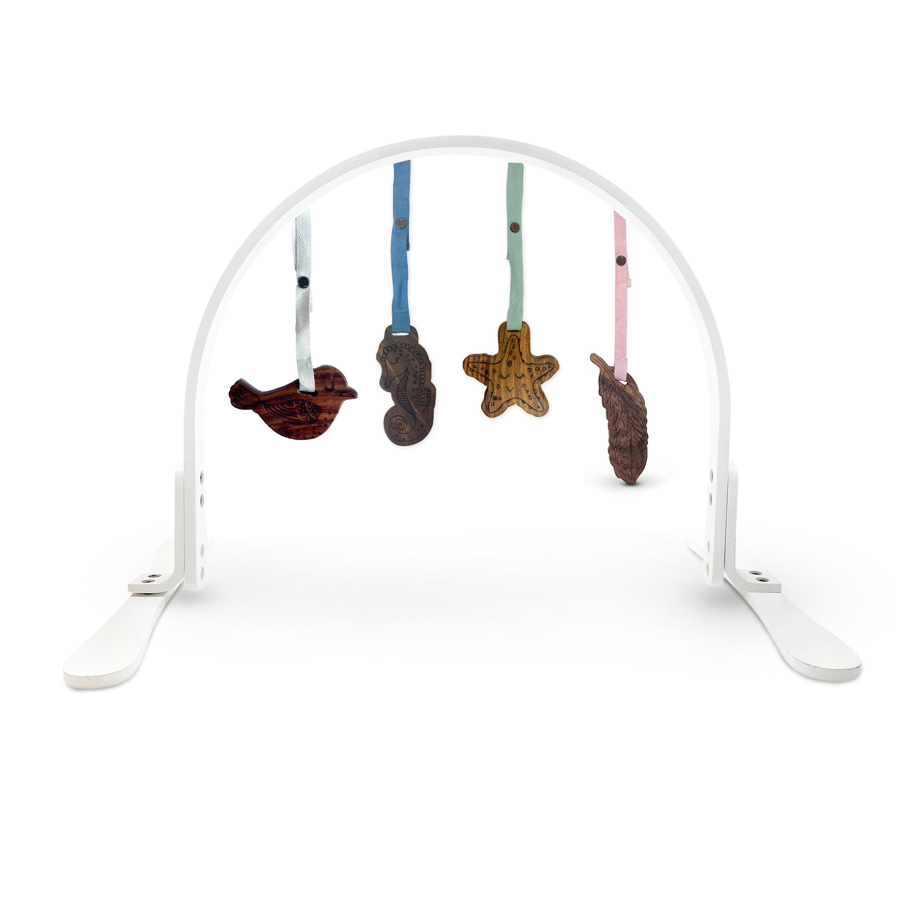 play gym | all wood - white feather