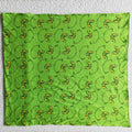Green face print milk silk and minky baby girls Christmas blankets