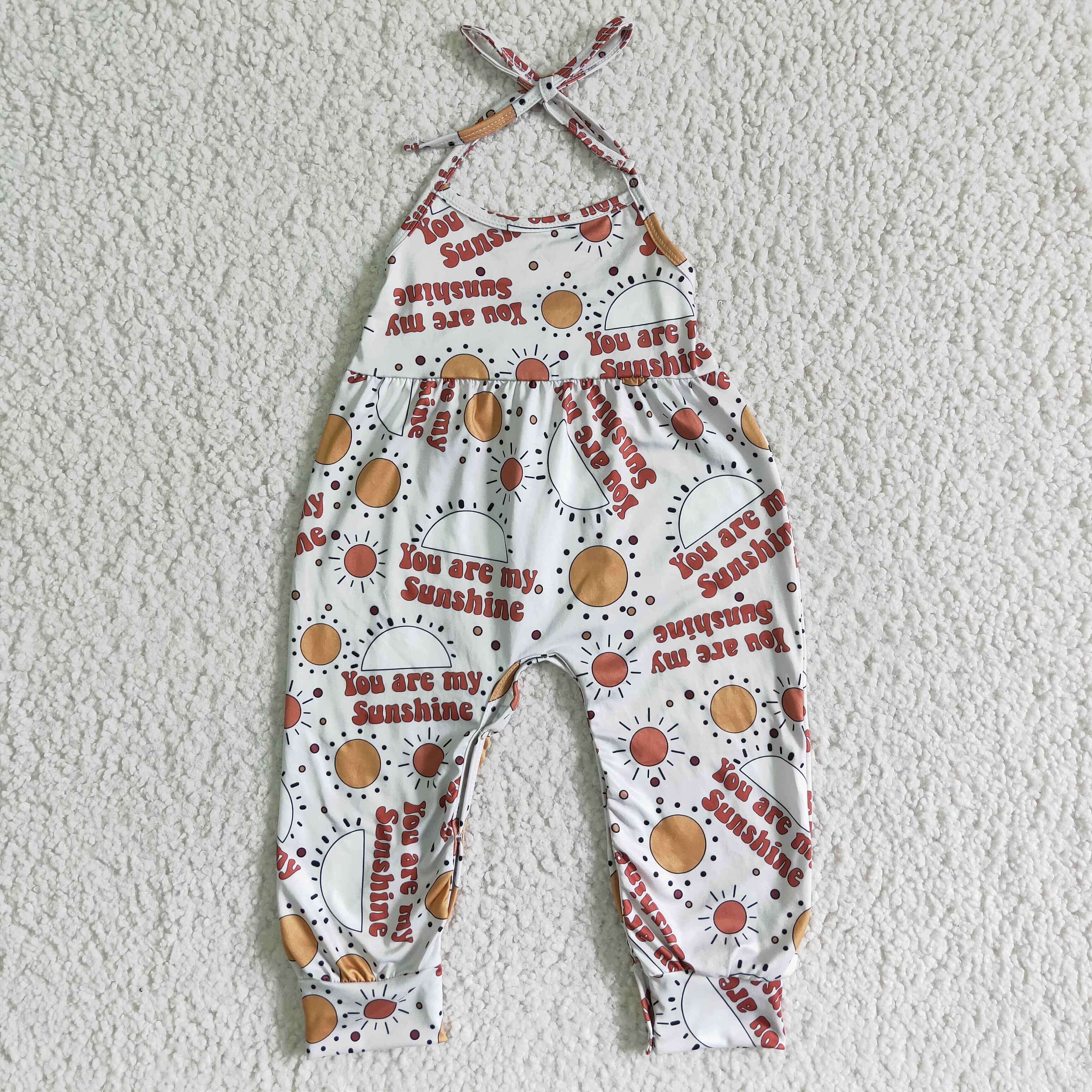 You are my sunshine baby girls jumpsuit