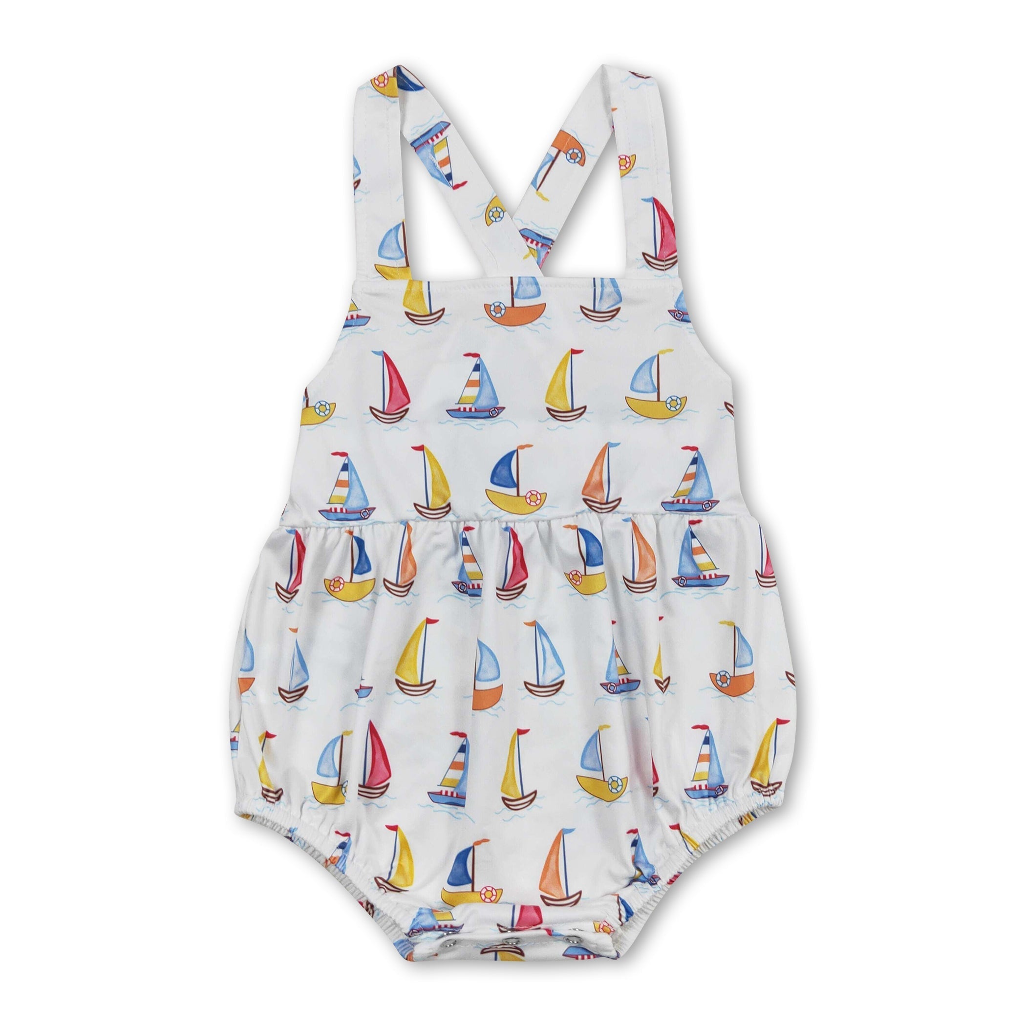 Sleeveless boat baby boys summer romper