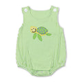 Sleeveless stripe turtle baby boys summer romper