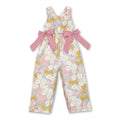 Straps floral daisy kids girls jumpsuit
