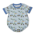 Short sleeves constructions baby boy summer romper