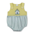 Sleeveless Jesus loves me this I know church boy romper