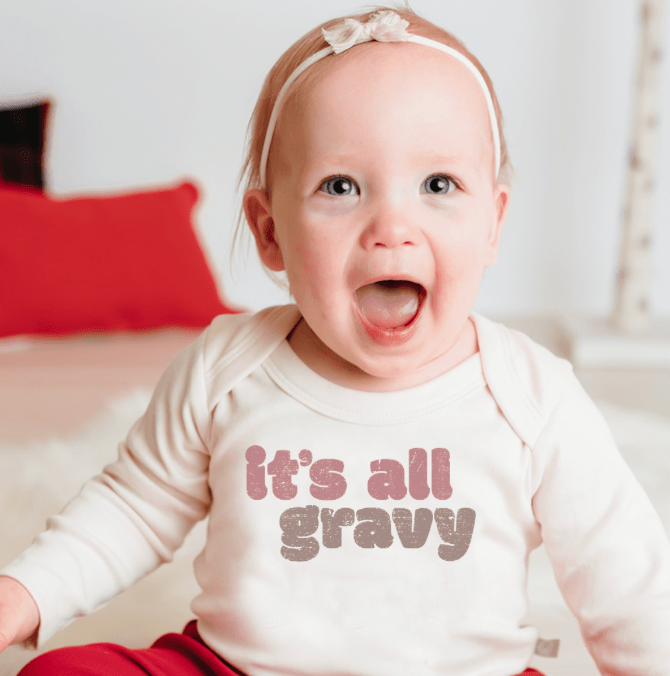 graphic bodysuit | all gravy (long sleeve)