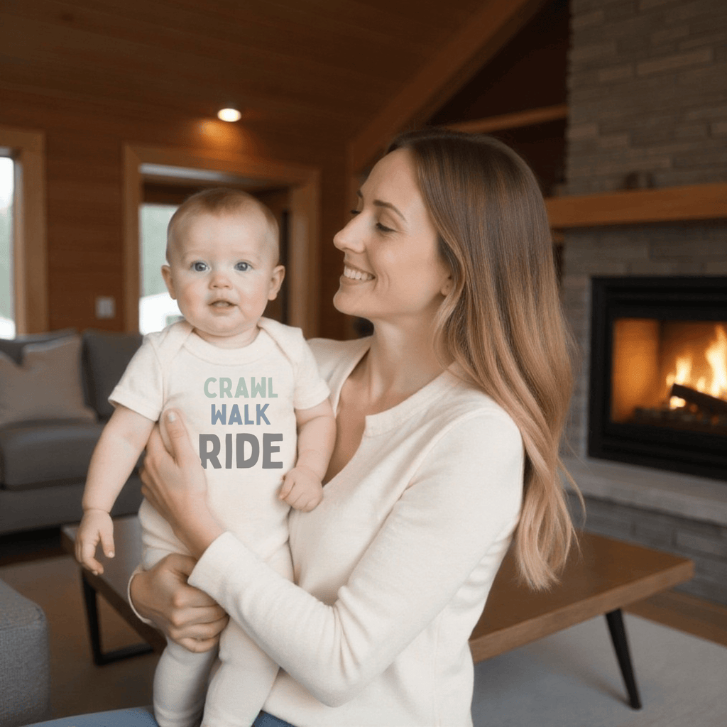 graphic bodysuit |crawl walk ride
