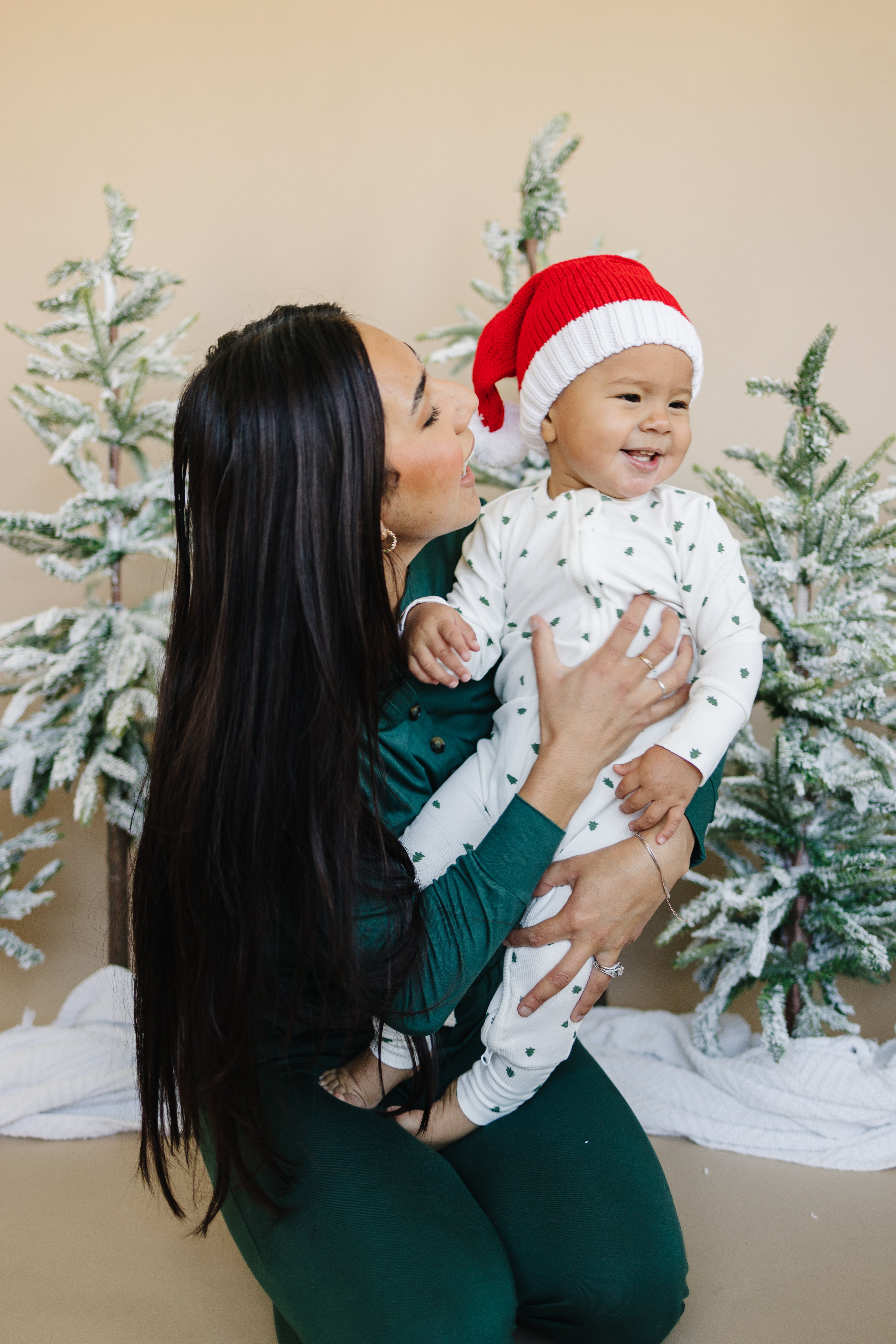 Women's Green Emerald Bamboo Christmas Pajamas