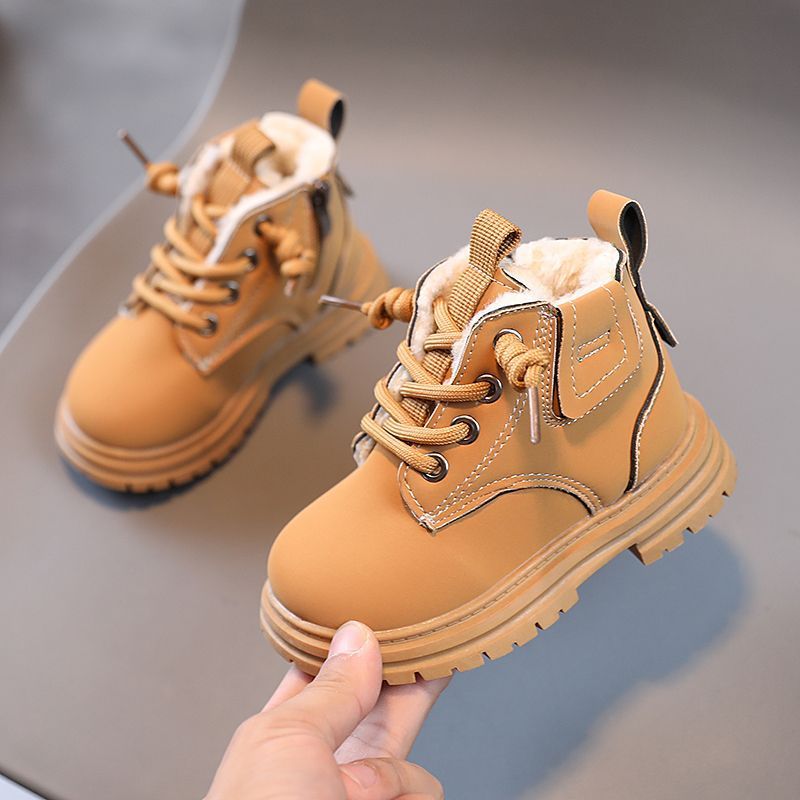 Baby Soft Bottom Short Boots High-top With Velvet Thickening Thermal Cotton Shoes