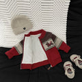 Autumn Winter Fleece-Lined Thickened Warm Knitted Cardigan Coat
