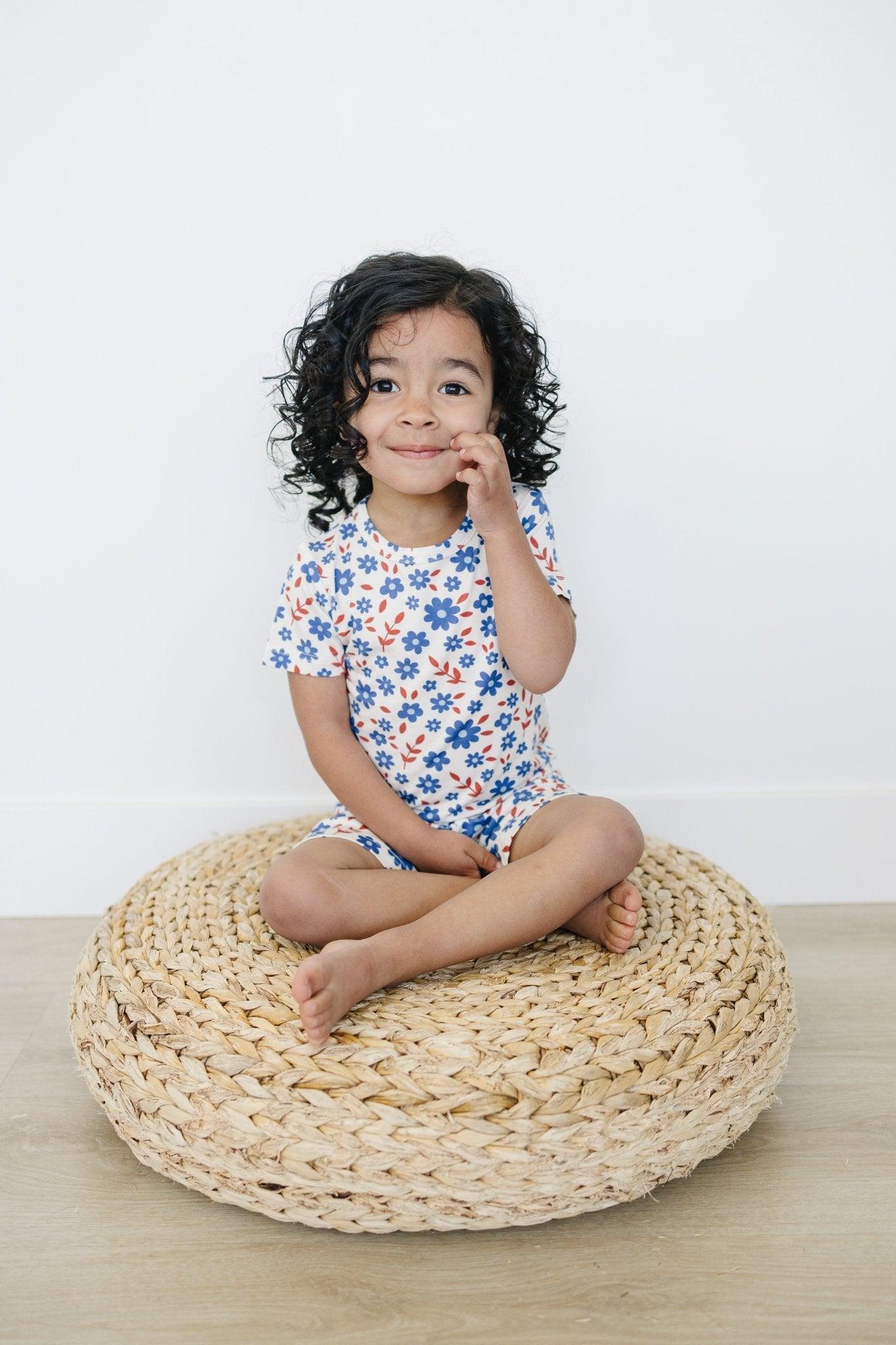 Red White & Blooms 2pc Bamboo Pajamas *4T left