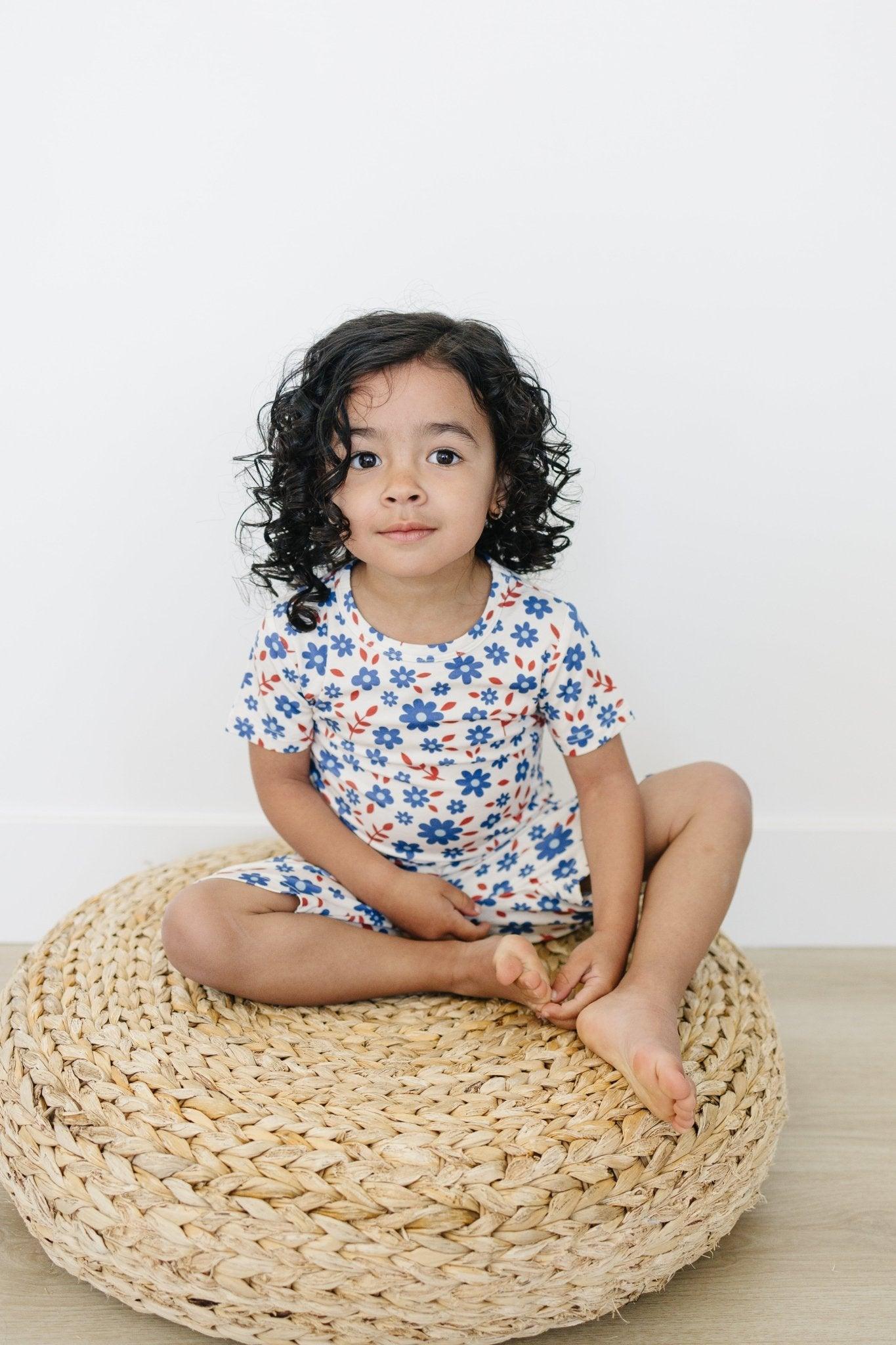 Red White & Blooms 2pc Bamboo Pajamas *4T left